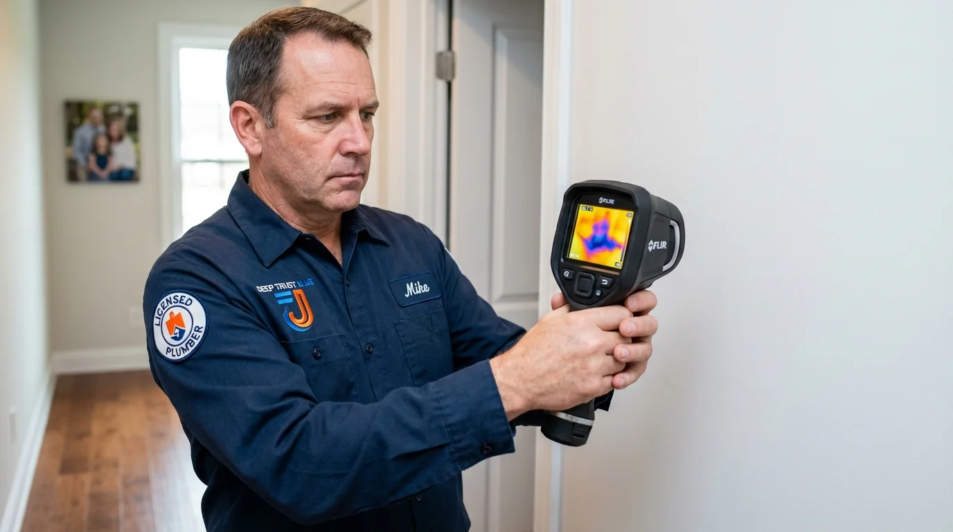 Thermal imaging leak detection by Johns Plumbing LLC in Centereach